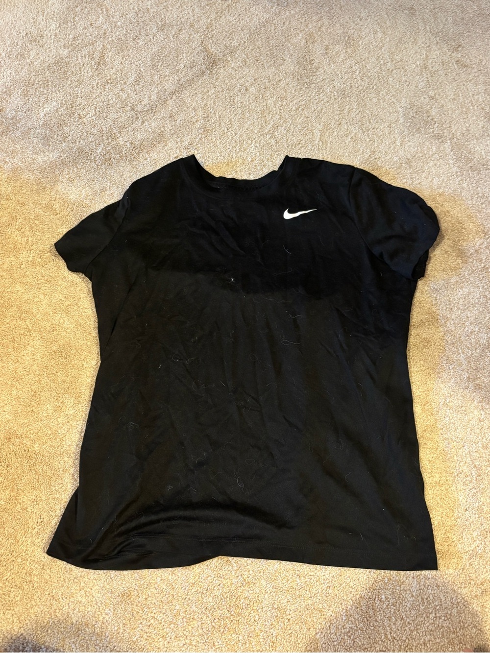 Nike Women's Black Tee with White Swoosh